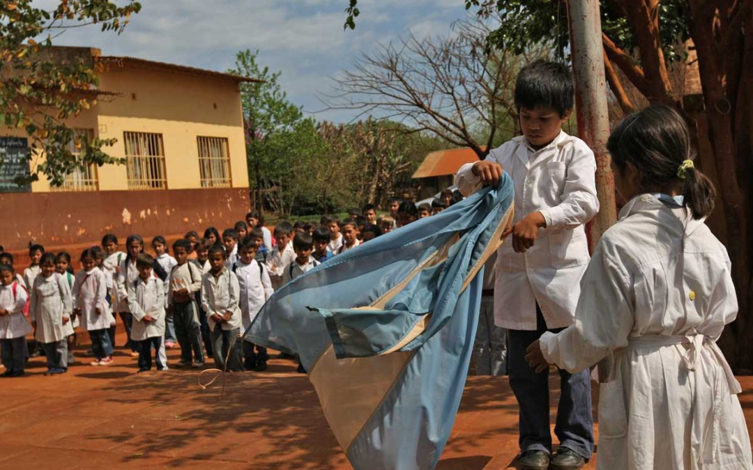 Celebrar el día de la bandera